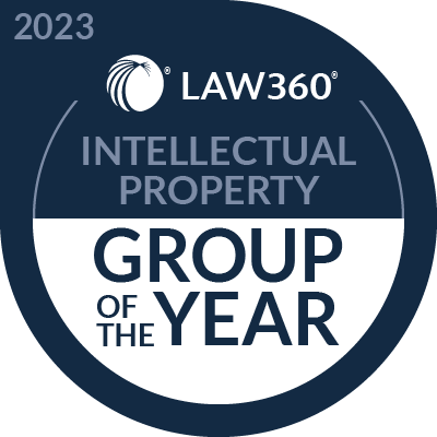 Law360 IP Group of the Year logo